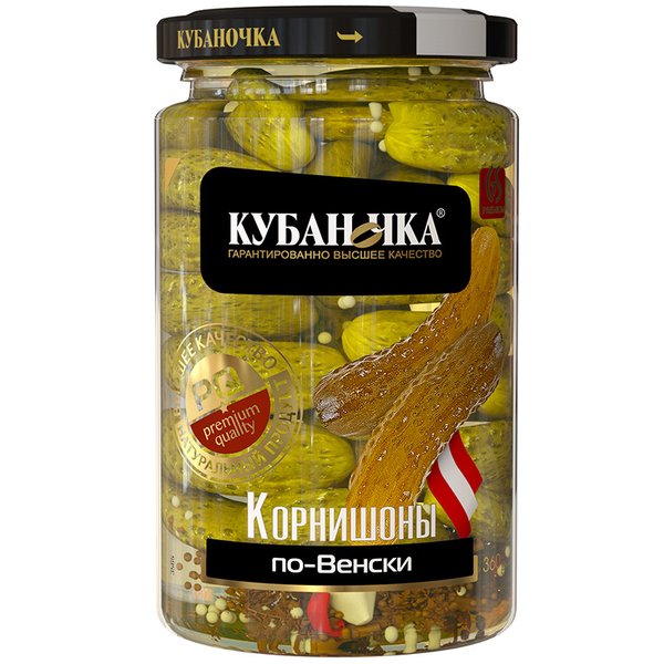 Корнишоны маринованные по-венски «Кубаночка» 360 г
