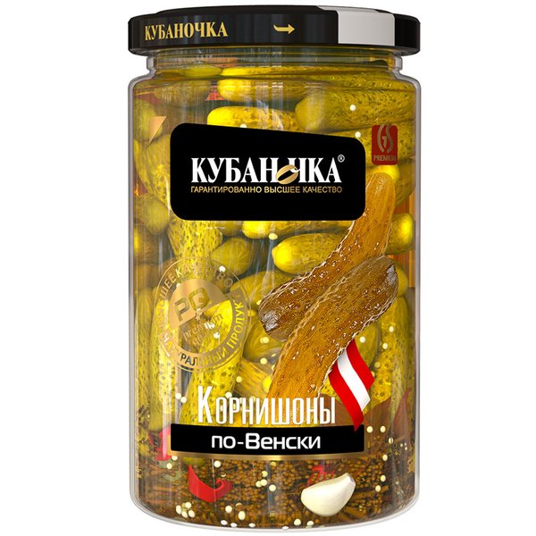 Корнишоны маринованные по-венски «Кубаночка» 680 г