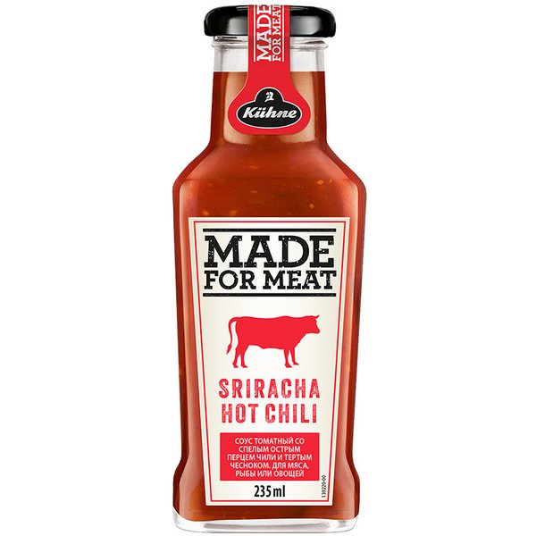 Kuhne Соус «Made for Meat» томатный острый с перцем Чили 235 мл