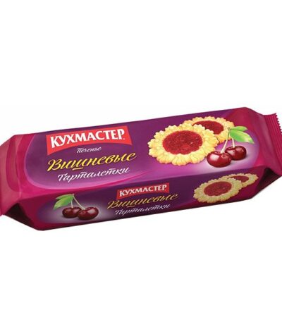 Кухмастер Печенье «Вишневые тарталетки сдобное 240 г