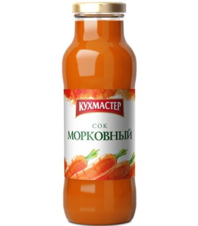 Кухмастер Сок морковный прямого отжима с мякотью 0,68 л