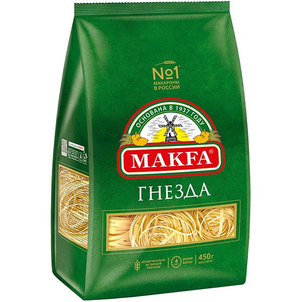 Макароны Makfa тальятелле (лапша длинная, гнезда) 450 г