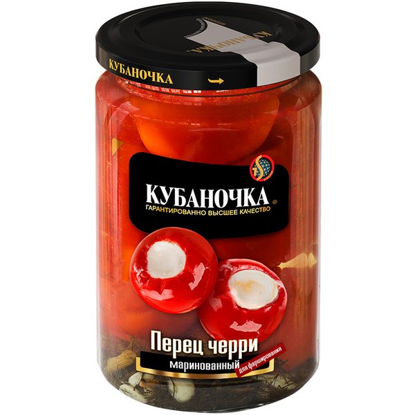 Перец черри острый маринованный с маслом «Кубаночка» 360 г