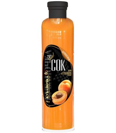 Сок абрикосовый с мякотью «Кубаночка» 0,75 л