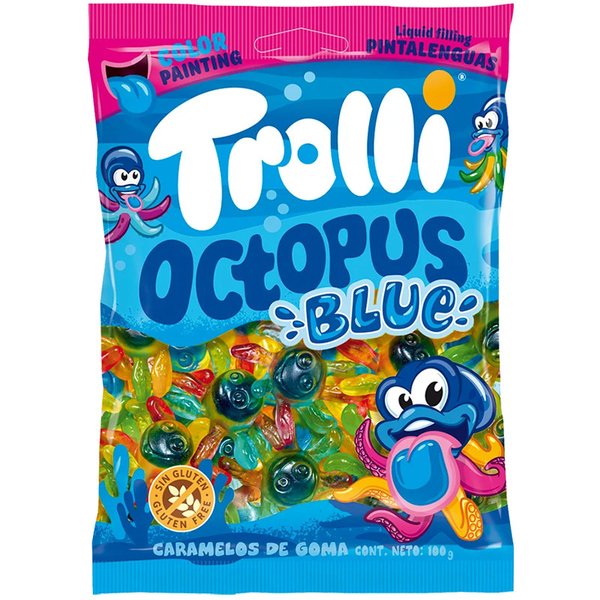 Trolli Жевательный мармелад Голубой осьминог 100 г