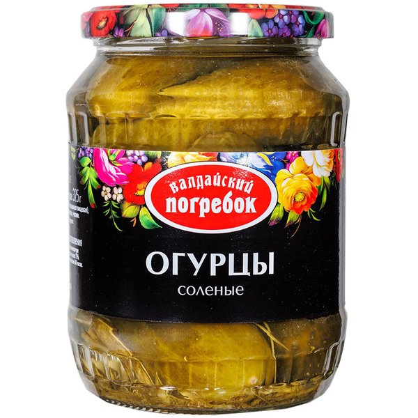 Валдайский погребок огурцы солёные 720 мл