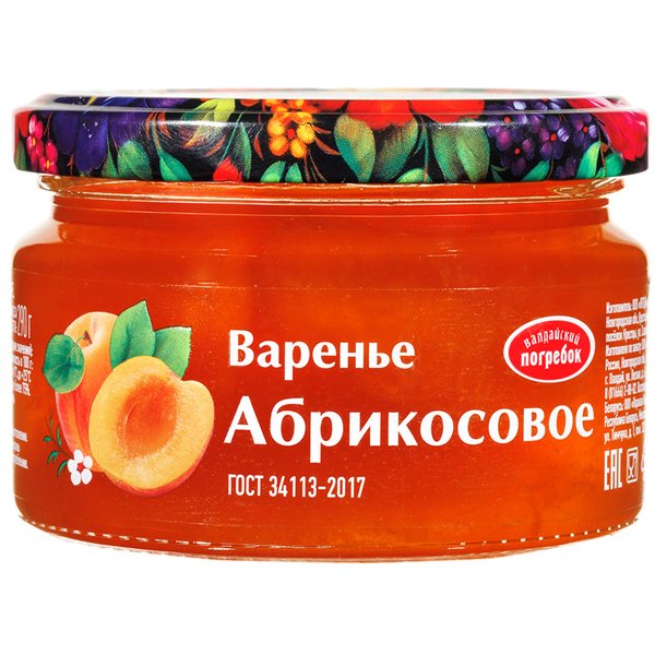 Валдайский погребок варенье Абрикосовое 290 г